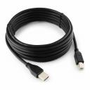 Кабель Cablexpert USB 2.0 Pro AM/BM 4.5 м экран черный пакет CCP-USB2-AMBM-15