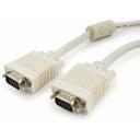 Кабель VGA Premium Cablexpert, 10м, 15M/15M, двойн. экран, феррит. кольца, пакет