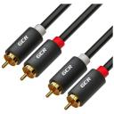Кабель GCR 2 х RCA (M) - 2 х RCA (M) (GCR-ARR22), длина 12.5 м, черный