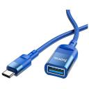 Адаптер переходник Hoco с USB(a) на USB(f) 3.0 U107 1.2m синий