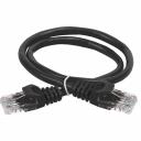 ITK Коммутационный шнур (патч-корд) кат.6 UTP PVC 1м черный, цена за 1 шт