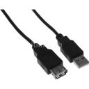 Кабель-удлинитель USB2.0 KINGPRICE KP-AmAf-v2-3m, USB A(m) (прямой) - USB A(f) (прямой), круглое, 3м, черный