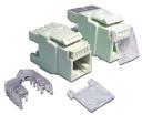 Коннекторы LANMASTER Модуль Keystone, RJ45, кат.6, UTP, 180 градусов, со шторкой, белый [LAN-OK45U6/180-WH]