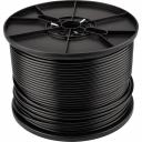 Коаксиальный кабель REXANT RG-6U, 75 Ом, CCS/Al/Al, 64%, бухта 305 м, черный OUTDOOR 01-2204