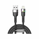 Кабель USB-A — Lightning предназначен для зарядки мобильных устройств продукции Apple, а также их синхронизации с ПК или ноутбуками. Нейлоновый плетеный провод высокой плотности обеспечивает защиту от перегибов и заломов. Кабель поддерживает стандарт быстрой зарядки Quick Charge 3.0 и имеет выходную мощность 12 Вт с силой тока 2,4 А. Скорость передачи данных составляет до 480 Мбит/с. На штекере кабеля предусмотрена LED-подсветка, которая облегчит поиск устройства ночью. Длина кабеля равна 1 м, что позволяет заряжать устройство и передавать данные на комфортном расстоянии для пользователя.