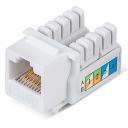 Модуль Keystone Jack RJ-45(8P8C), UTP неэкранированный, CAT 6, тип 90 градусов, белый REXANT PRO, цена за 1 шт