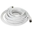 Шнур (ТВ гнездо - ТВ штекер) 7 м для передачи аналоговых аудио- и видеосигнала, цвет: Белый