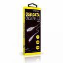 Дата-кабель Smartbuy 8pin кабель в рез. оплет. Gear, 1м. мет.након., <2А, син.(iK-512ERGbox blue)/50, цена за 1 шт