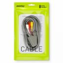 Кабель соединительный Smartbuy SCART - 3 RCA (M), 1,0 м, в пакете (KA-518-125)/25, цена за 1 шт