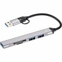 VCOM Адаптер USB 2.0 Type-C+USB 2.0 Type-AM/USB 3.0+2 x USB 2.0 Type-AF+TF+SD () [DH297]