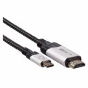 VCOM Кабель-адаптер HDMI A(m) -->USB 3.1 Type-Cm 4K@60Hz, 1.8m [4895182218451] [CU423VA-1.8]