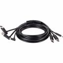 Кабель HDMI + USB +DC3.5применяется для соединения HTC VIVE с компьютером, ноутбуком, игровой консолью и предназначен для передачи аудио и видео сигнала Ultra HD 4K 30Hz, сигналов управления по USB2.0 и питания через разъем DC3.5.