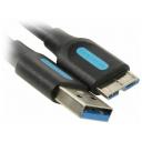 Кабель USB3.0 VENTION COPBH, USB 3.0 A(m) (прямой) - micro USB 3.0 B (m) (прямой), круглое, 2м, черный