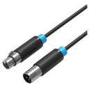 Кабель Vention XLR M - XLR F (BBFB), длина 1.5 м, 1 шт., черный