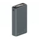 Внешний АКБ OLMIO, QS-30, 30000mAh, 20W, QuickCharge3.0/PowerDelivery, LCD, темно-серый