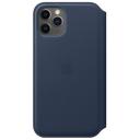 Чехол универсальный Apple Folio кожаный для iPhone 11 Pro, синяя пучина