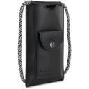 Сумка-чехол для мобильного телефона BUGATTI Almata, чёрная, полиуретан, 11x2x18 см 49665201