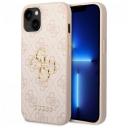 Чехол Guess PU 4G Big metal logo Hard для iPhone 14, цвет Розовый (GUHCP14S4GMGPI)