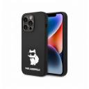 Чехол Karl Lagerfeld Liquid silicone NFT Choupette Hard для iPhone 14 Pro, цвет Черный (KLHCP14LSNCHBCK)