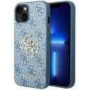 Чехол Guess 4G Big metal logo Hard для iPhone 14, голубой