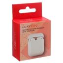 Чехол LuazON для футляра AirPods 1/2, мат. верха: силикон, 56х24х47 мм, люминесцентный белый