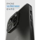 Силиконовый чехол для iPhone 14 Pro Max / Айфон 14 Про Макс бампер тонкий, черный прозрачный