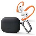 Uniq для Airpods Pro 2 чехол NEXO Liquid silicone +carabin +Sports ear hooks Caspian Серый