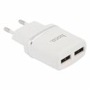 Сетевое зарядное устройство Hoco C12, 2xUSB, 2,4 A, (0L-00037569) white