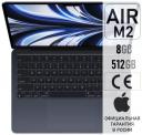 Ноутбук Apple MacBook Air 13 (2022) Apple M2, 8GB, SSD 512GB, Midnight, MLY43