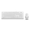 Комплект (клавиатура+мышь) A4TECH Fstyler F1010, USB, проводной, белый [f1010 white]