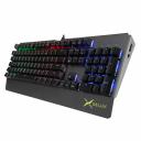 Клавиатура Delux KM-06 черно-серебряная, USB, 104 кнопок, механическая