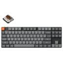 Беспроводная механическая ультратонкая клавиатура QMK Keychron K1 Max, 87 клавиш, Hot Swap, RGB-подсветка, Gateron Brown Switch