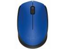 Мышь беспроводная Logitech M170, 1000dpi, Wireless, Синий/Черный, 910-004647