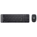 Комплект клавиатура + мышь Logitech Wireless Combo MK220, черный, только английская