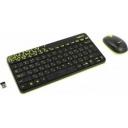 Клавиатура 920-008213 Logitech Клавиатура + мышь MK240 Nano Black-yellow оригинальная заводская гравировка RU/LAT