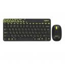 Комплект Logitech MK240 Nano клавиатура, мышь, Black, Yellow, M-R0041, Y-R0036, C-U0010