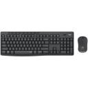 Комплект клавиатура + мышь Logitech Silent Wireless Combo MK295, графитовый, английская/русская