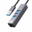 Сетевая карта 5bites UA3-45-11BK USB3.0 / 3*USB3.0 / RJ45 1G / AL / GREY