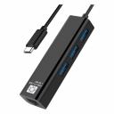 Сетевая карта 5bites USB3.1 RJ45 1 гигабит 3х портовый USB3.0 разветв. черный UA3C-45-10BK