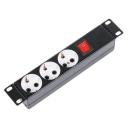 Модуль розеток ЦМО БР-3П-10-9005 черный 1 шт.