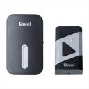 Звонок электронный 220В черный с серебристым Uniel UDB-095W-R1T1-38S-BL/SL