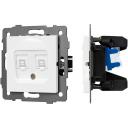 Механизм встраиваемый компьютерной розетки двойной SCT-MPC2-PL-WH-V (RJ-45, CAT6) Arlight 049854