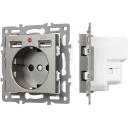 Механизм встраиваемый розетки с USB зарядкой SCT-MUAA-PL-GR (250V, 16A) Arlight 043735