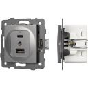 Механизм встраиваемый USB розетки SCT-MUAC-PL-GR-V (5V, 3A, QC4) Arlight 049840