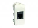 DKC / ДКС Компьютерная розетка RJ-45 кат.5Е неэкранированная, цвет белый, 1М, BRAVA [76654B]