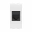 BRAVA Розетка компьютерная RJ45 (разъем PcNet) 1 модуль категория 5е белая DKC (76654B), цена за 1 шт
