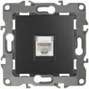 Розетка встраиваемая Ethernet RJ-45 (антрацит) ЭРА 12-3107-05