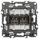 12-3112-16 Розетка ЭРА Серия 12 12-3112-16 аудио двойная титан, цена за 1 шт