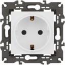 Розетка встраиваемая с заземлением (белый матовый) ЭРА 14-2101-01М