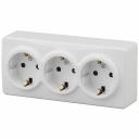 11-2208-01 11-2208-01 ЭРА Розетка 3х2P+E Schuko, 16A-250В, IP20, ОУ, Эра Эксперт, белый, цена за 1 шт